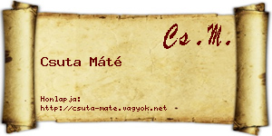 Csuta Máté névjegykártya
